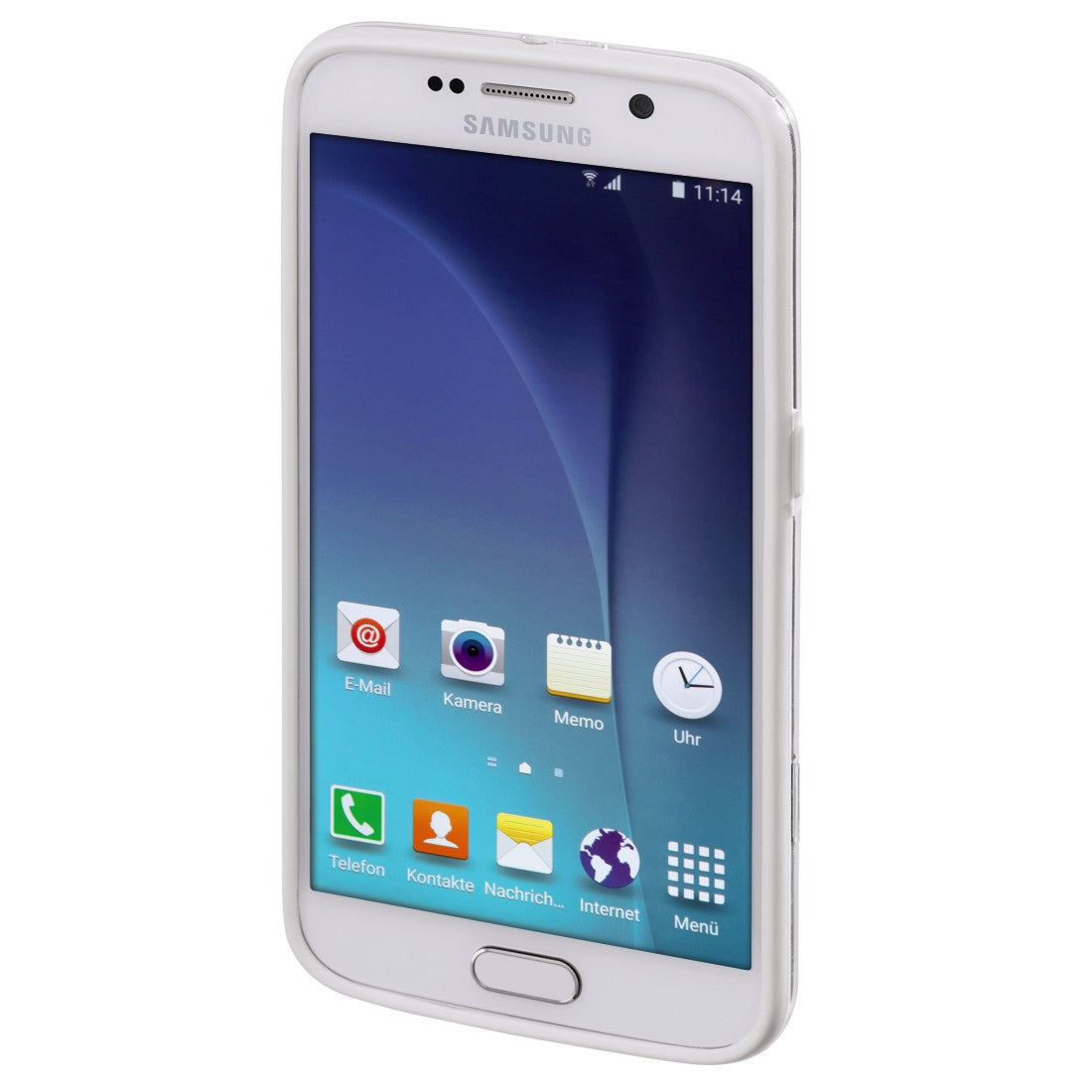 HAMA 136735 غطاء "حامي الحواف" لهاتف Samsung Galaxy S6 + واقي شاشة، أبيض