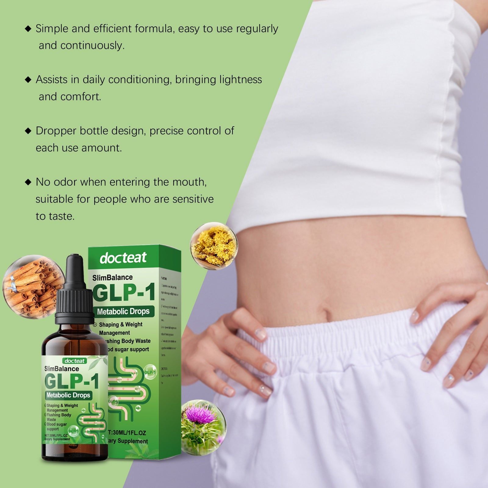 Boost Your Body Care, Regulate Blood Sugar, Support Digestion with GLP-1 Drops ,30ml