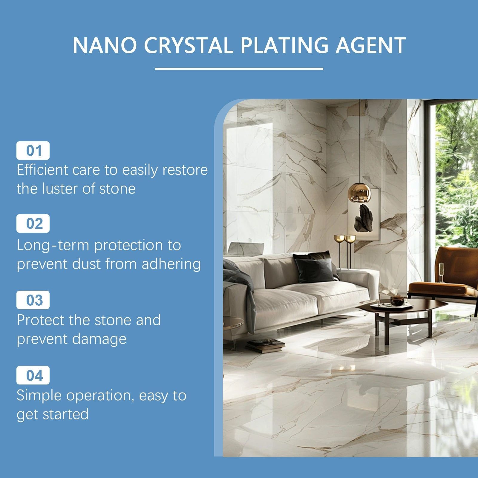 Nano Crystal Spray for Tile Care, Scratch Repair, Brighten & Waterproof, Easy to Use ,100ml