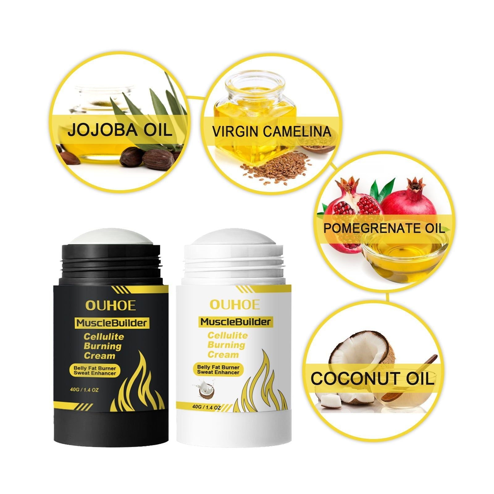 Boost Abdominal Heat and Tightness, Enhance Perspiration with Body Care Cream ,40g
