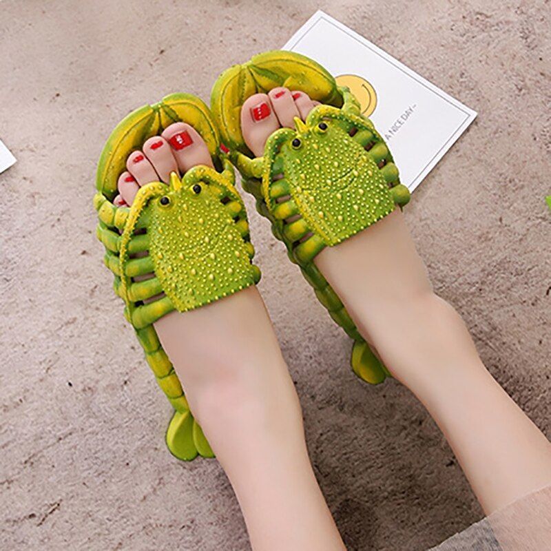 Lobster Slippers Beach Slides Summer Funny Sandals House Slippers For Women