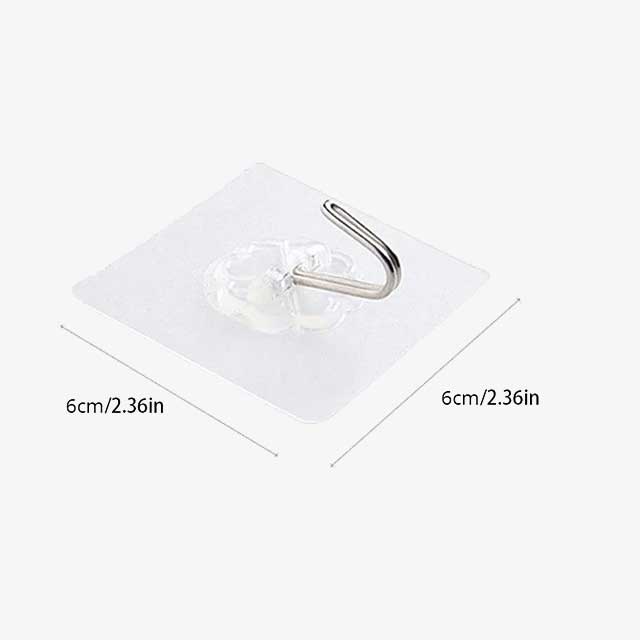 1 Piece Transparent Kitchen Wall Hanging Organizer - Space-Saving Storage Rack for Utensils & Accessories