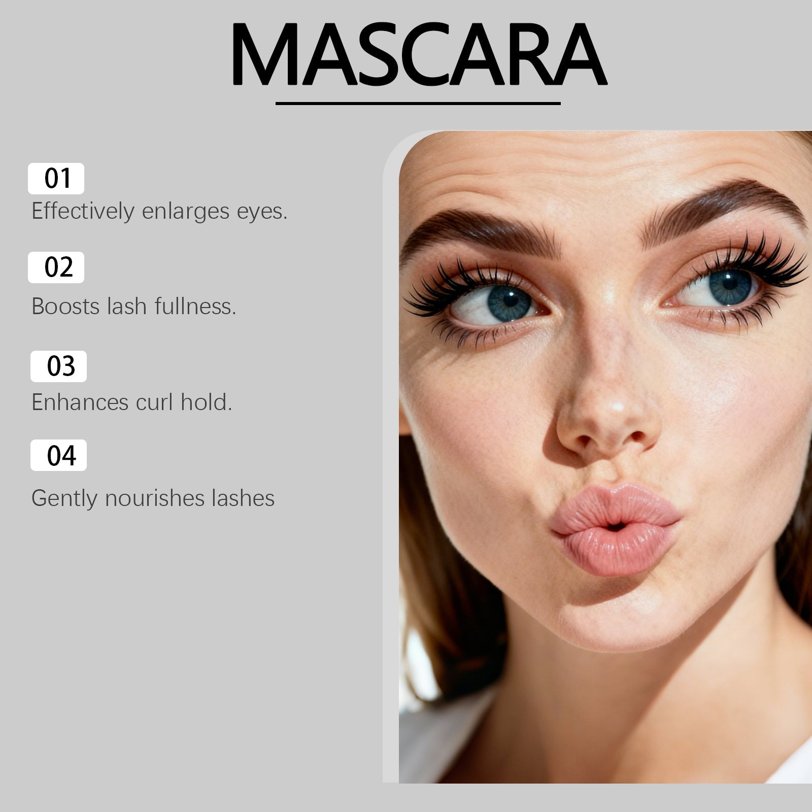 Black Curling Mascara, Voluminous, Long-Lasting, Natural Curl, Easy to Apply ,5g