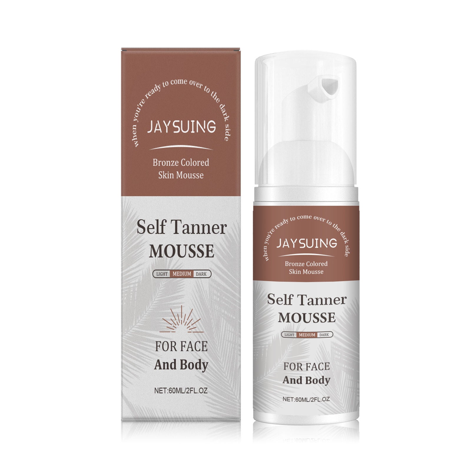 Boost Your Tan with Black Foam Mousse, Hydrating Sunless Tanning, Natural Wheat Moisturizer ,60ml