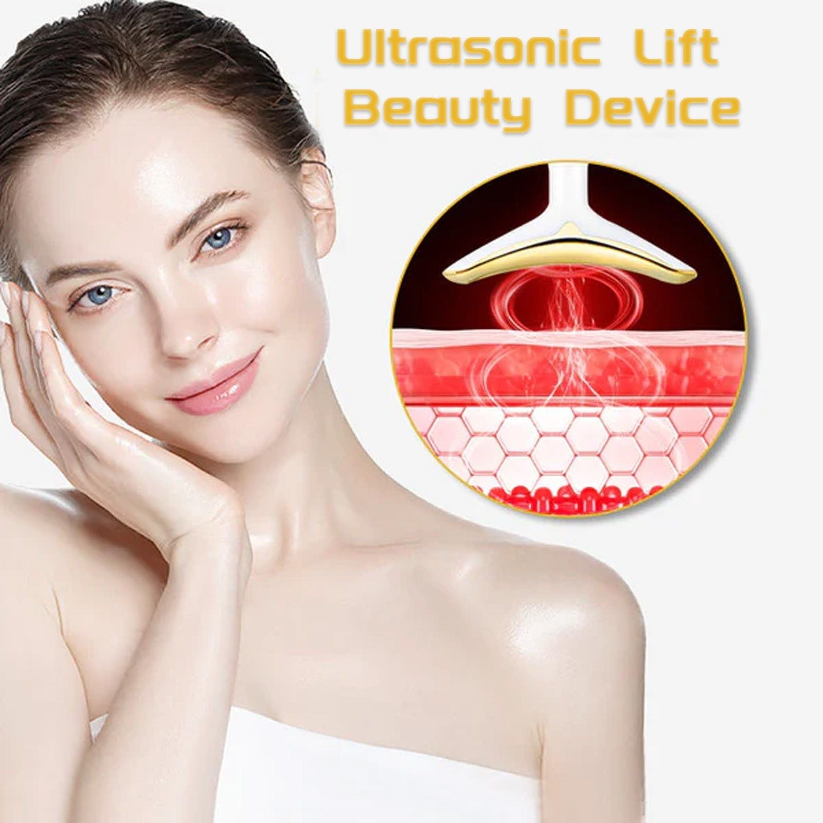 Ultrasonic Skin Firming Device, Anti-Aging Facial Lift, Wrinkle Reducer, Youthful Skin ,1pcs