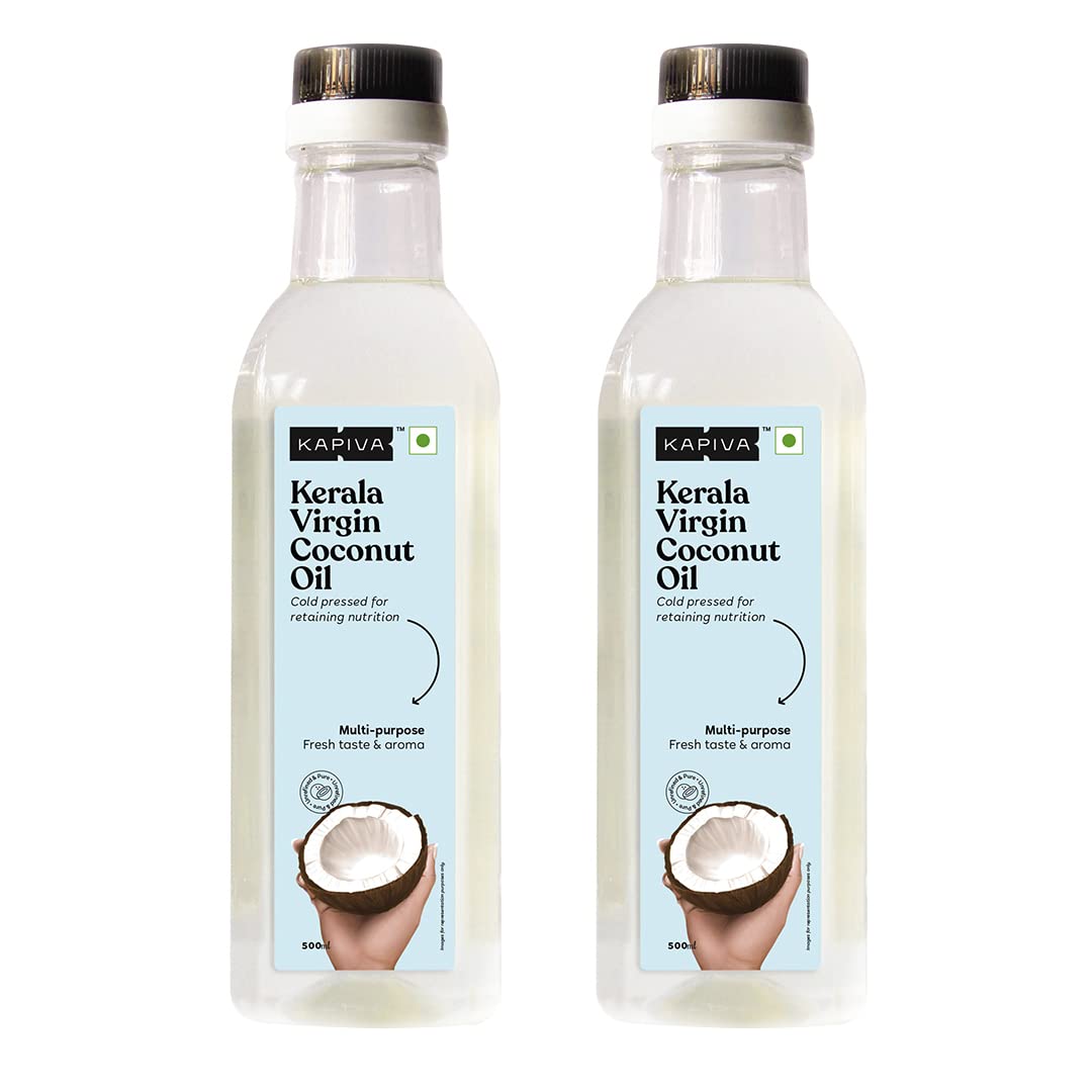 KAPIVA Virgin Cold-Pressed Coconut Oil 500 Ml (2/Pack)