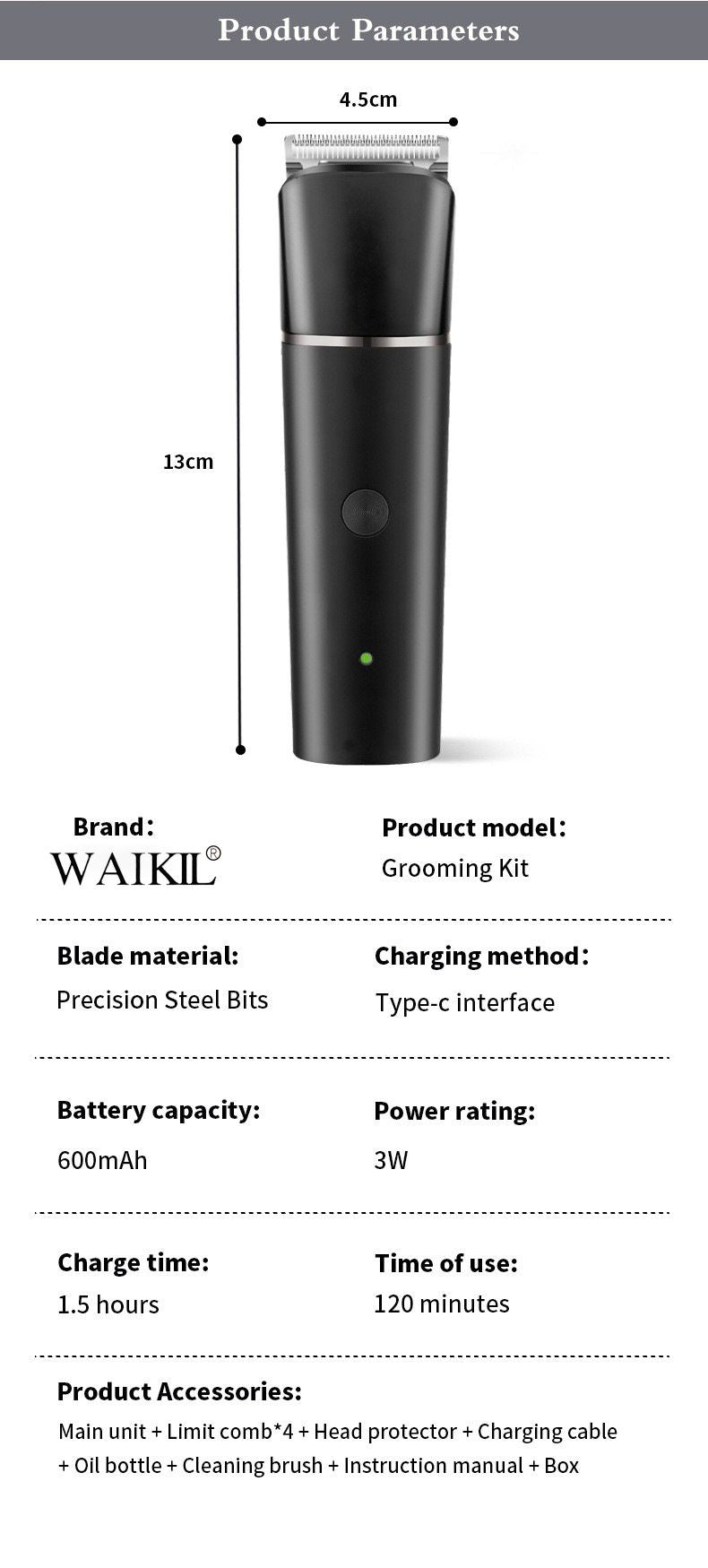 3-in-1 Nose, Beard and Eyebrow Trimmer