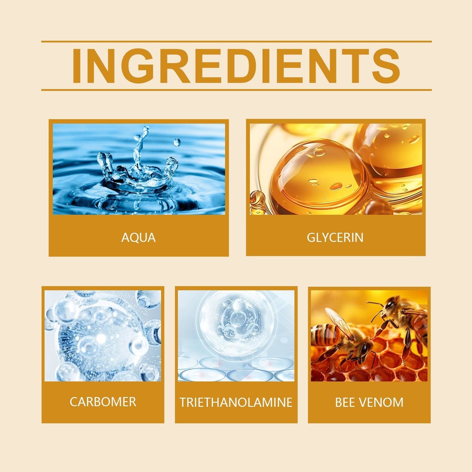 Bee Venom Hydrating Facial Essence for Soft Skin, Rejuvenate, Moisturize, Anti-Aging ,30ml