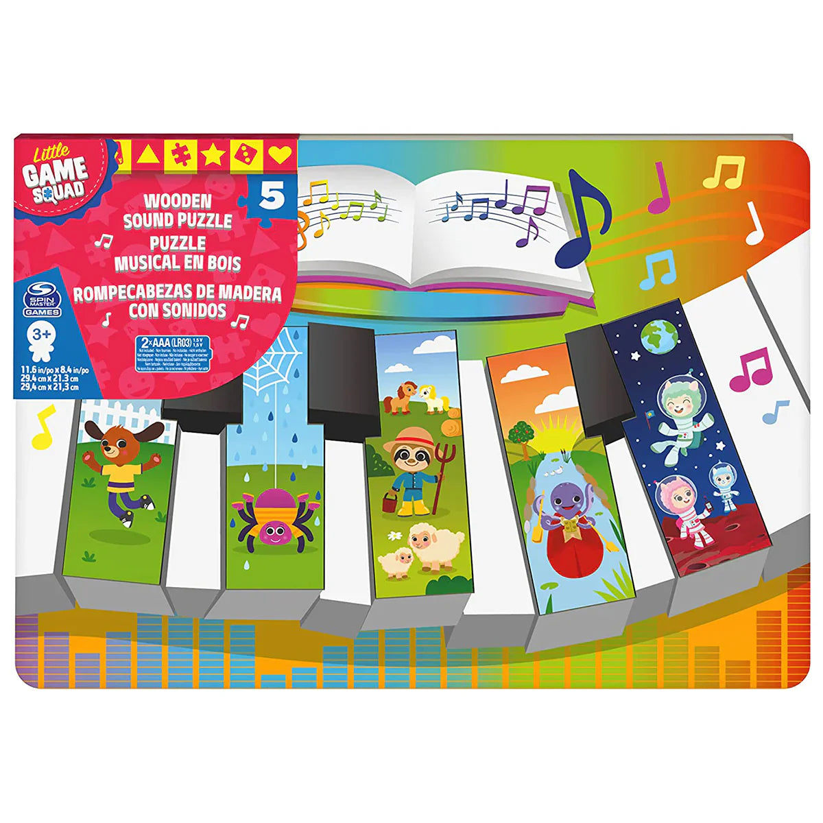 Game Squad Piano Wood Sound Puzzle