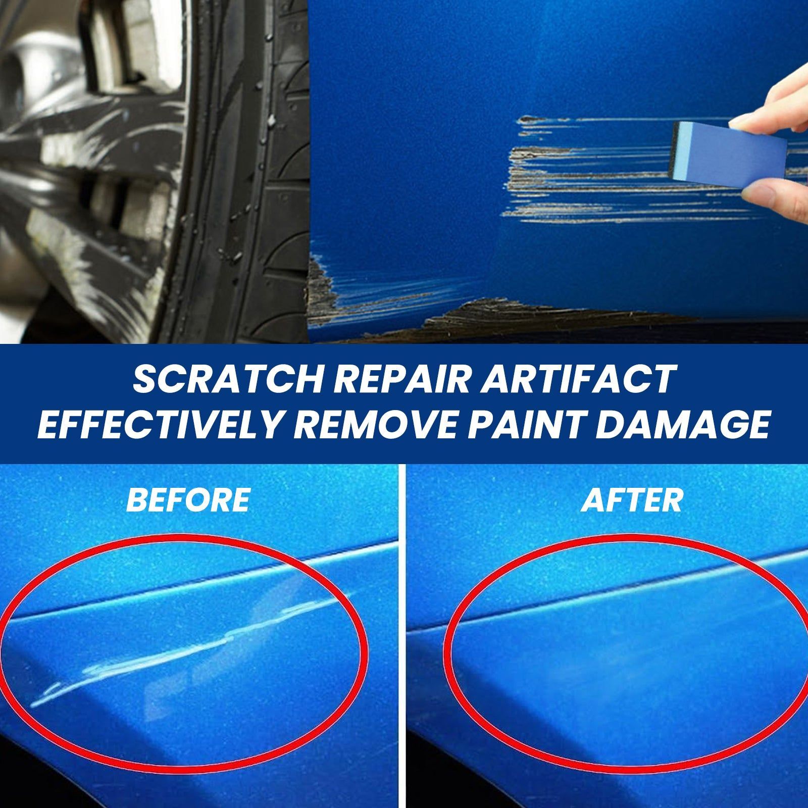 Car Scratch Repair Cream, Coating, Easy DIY Scratch Fix, Restores Shine ,1set