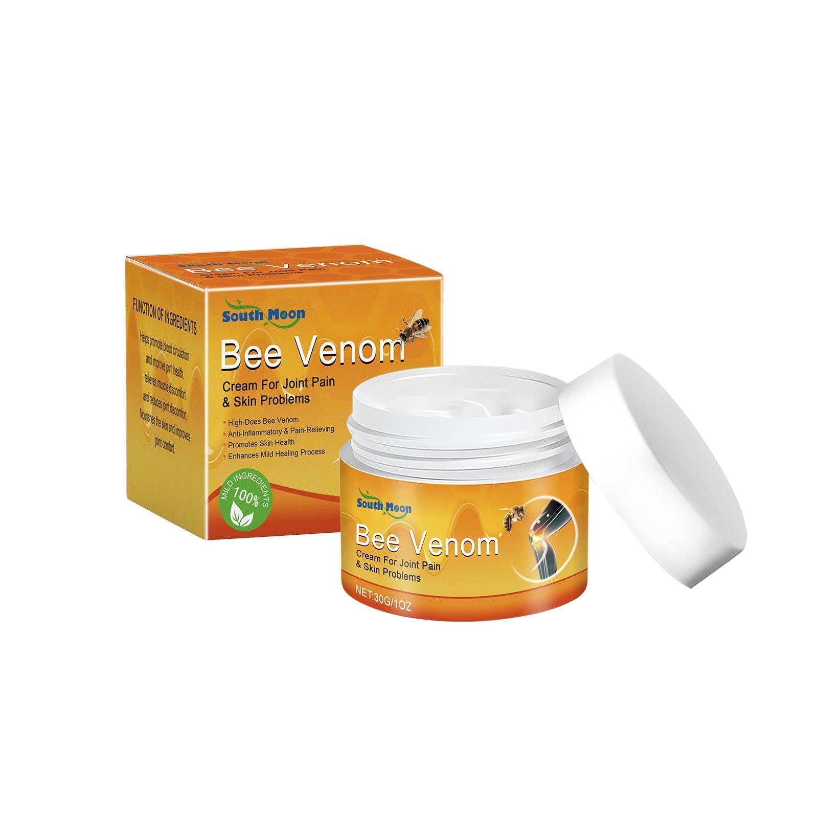 Bee Venom Joint Care Cream, Pain Relief, Anti-Inflammatory, Muscle & Joint Support ,30g