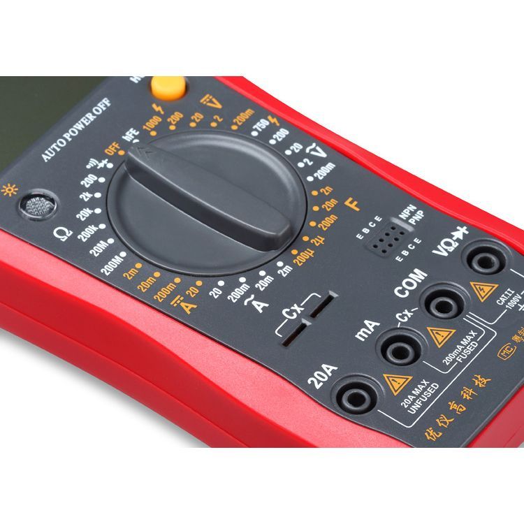 Digital Multimeter Voltmeter Ammeter Capacitance Tester Multi Range Automatic Resistance Meter