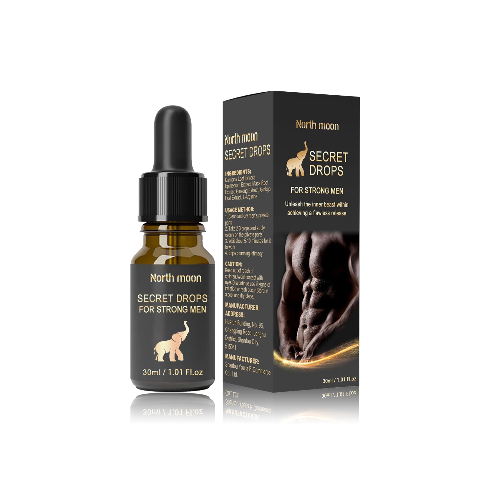Revitalize Men's Body Care Essence, Boost Vitality, Enhance Passion, Stress Relief ,30ml