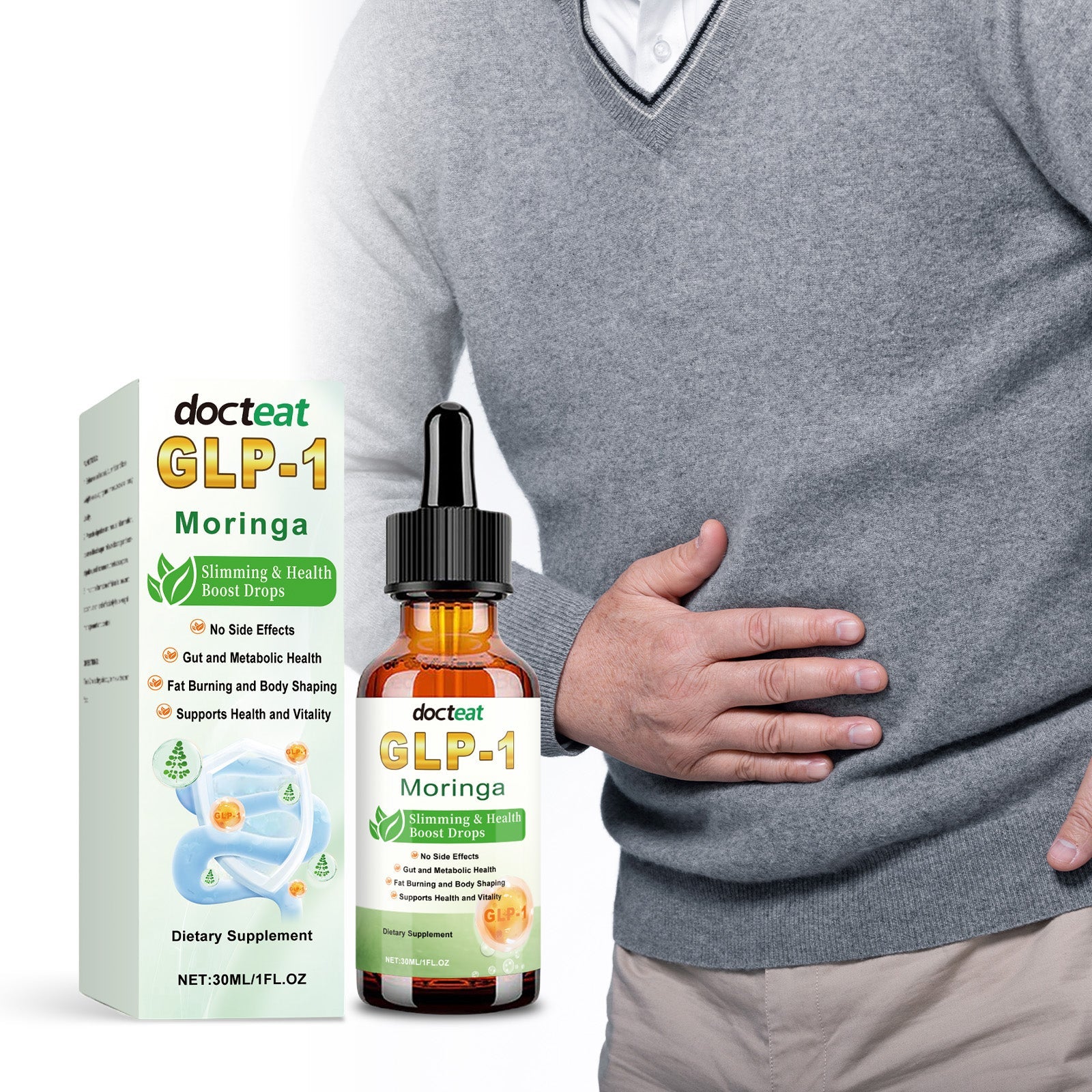 Boost Your Body Care with GLP-1 Drops, Fat Burn, Appetite Control, Youthful Energy ,30ml