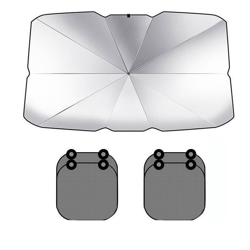Car Windshield Umbrella Car Sunshade Sun Visor Window Sunscreen Heat Insulation Cover Mesh