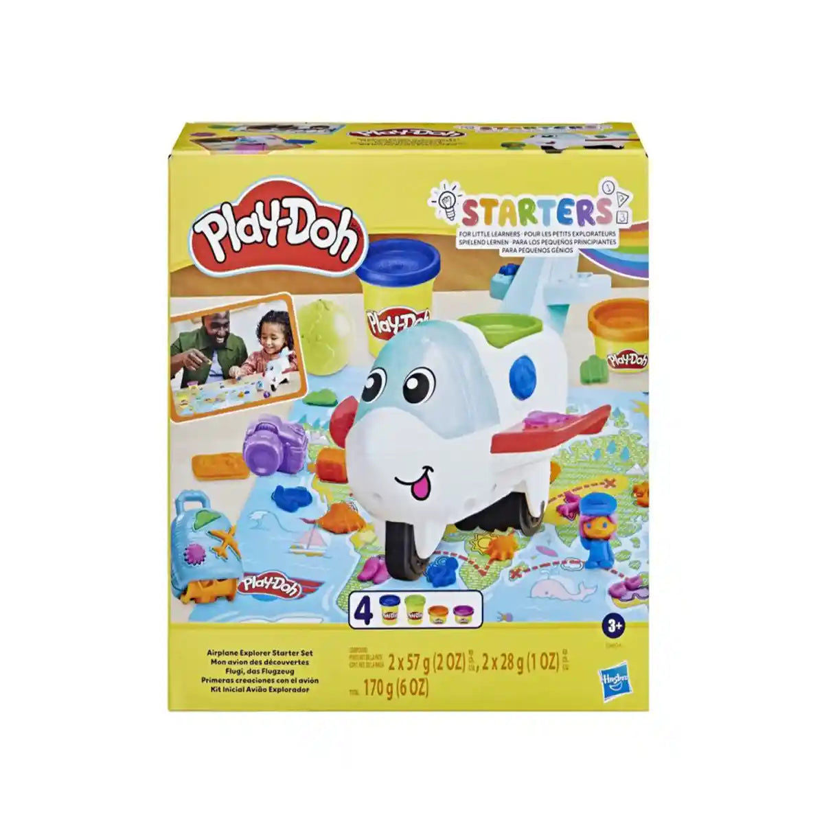 Playdoh Airplane Explorer Starter Set for Kids Arts and Crafts, 3+
