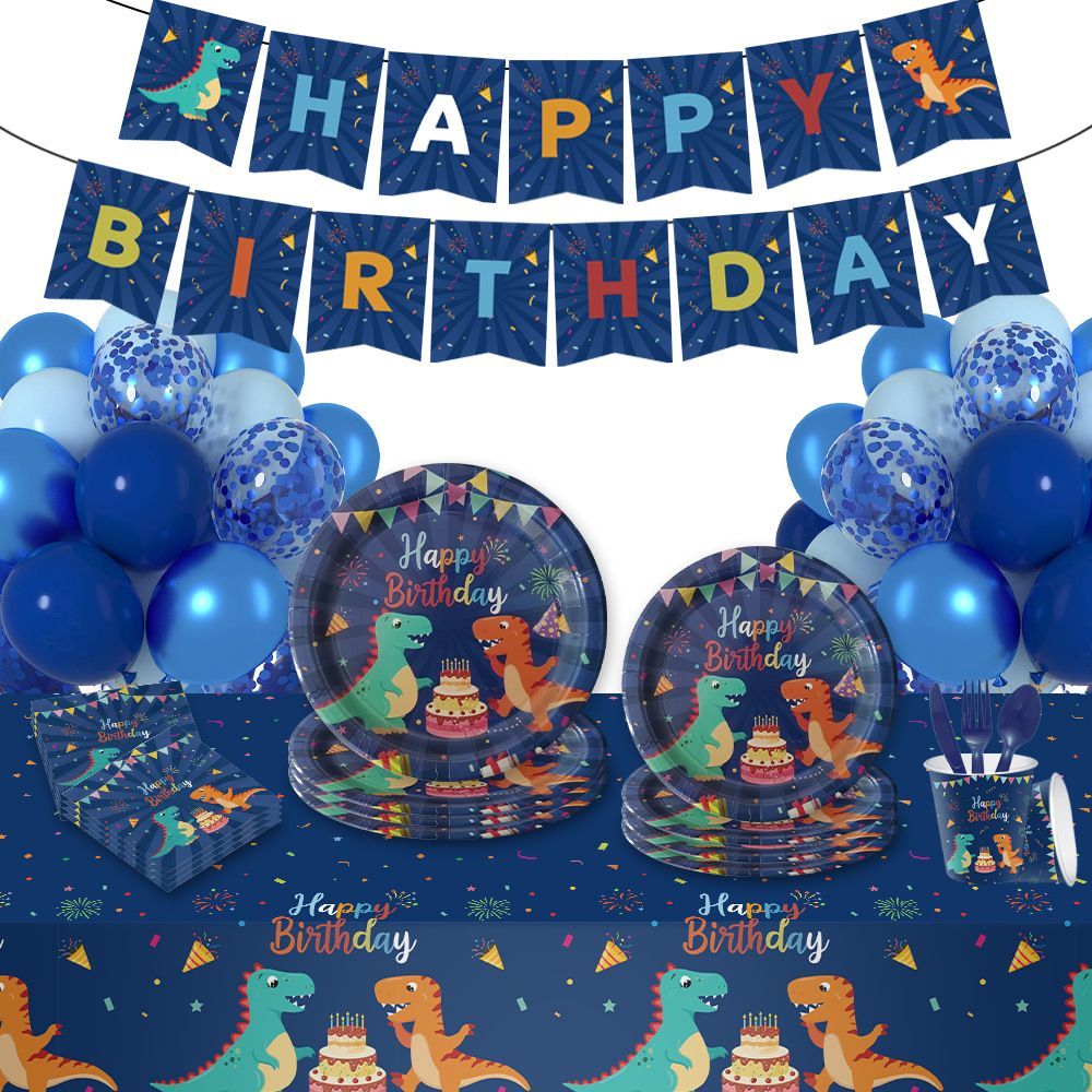 Dinosaur Themed Party Supplies Set Birthday Party Disposable Items Decoration