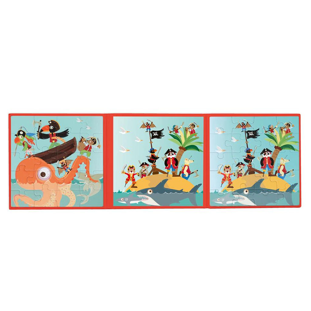 Magnetic Puzzle Book To Go - Pirates