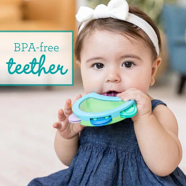 Infantino Baby's First Musical Tambourine - Sensory Teething Toy