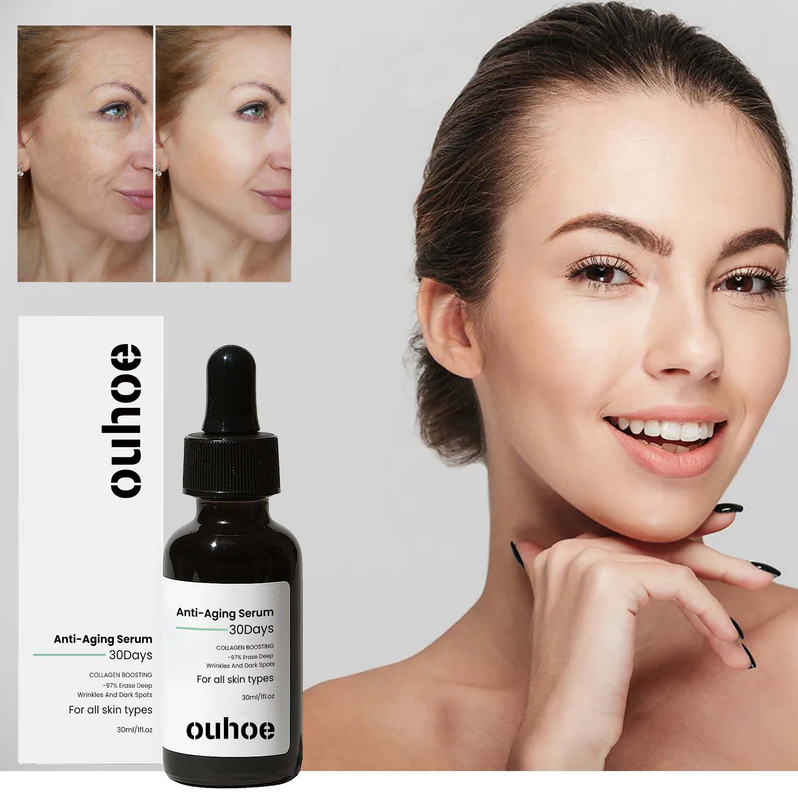 Anti-Aging Serum, Moisturize Skin, Reduce Wrinkles, Youthful Glow ,30ml