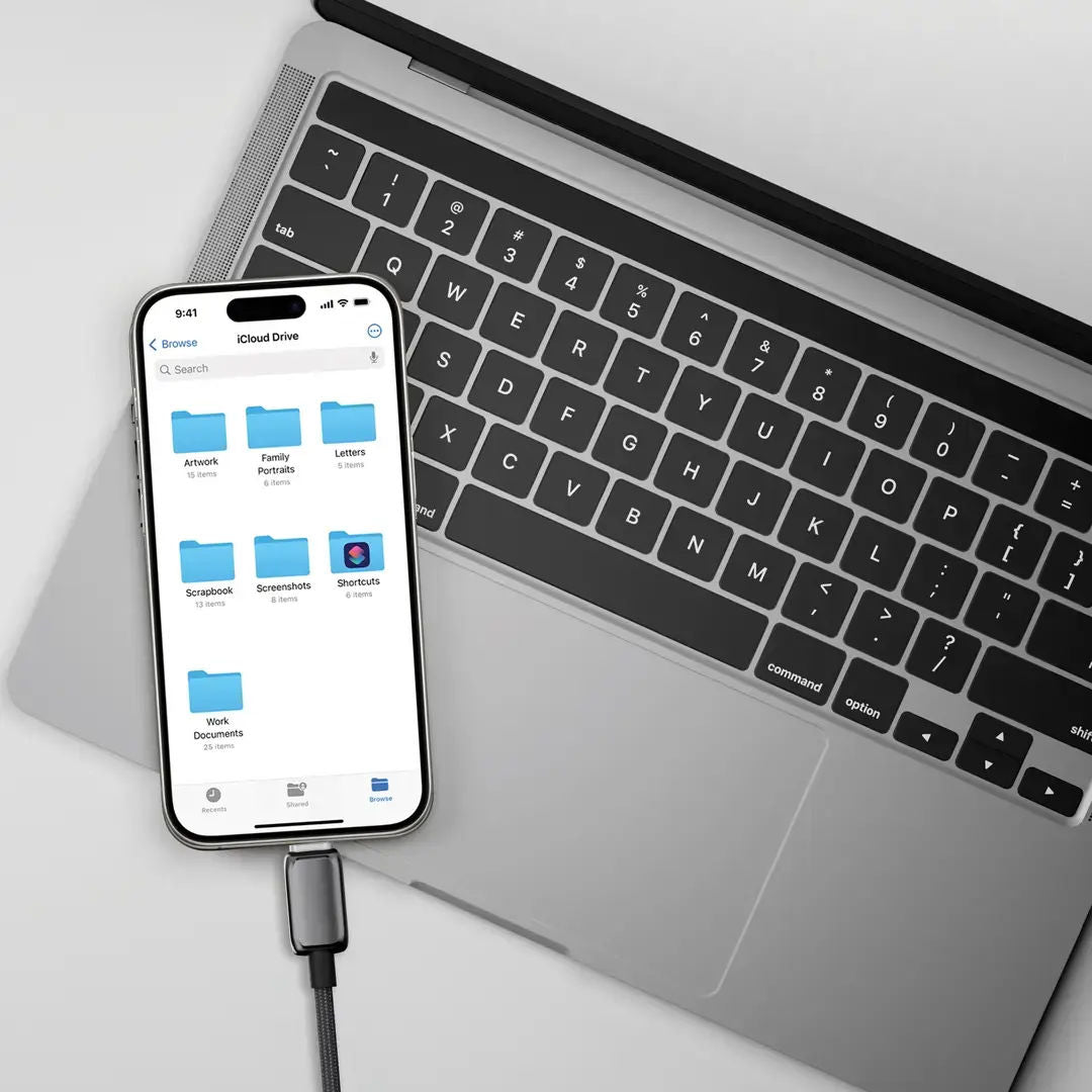 Powerology Zinco Series 240W USB-C High-Speed Charging Cable, 1M, Dark Gray