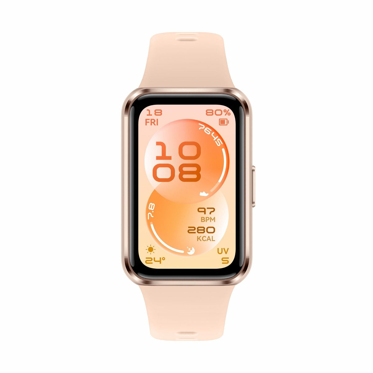 Huawei Band 11 Smart Fitness Band, Aluminium Alloy Case with Fluoroelastomer Strap, Beige