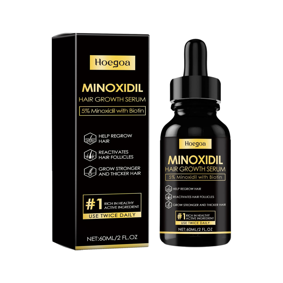 Revitalize Hair Care Essence for Thicker, Healthier, and Shiny Hair, Nourishes Roots ,60ml