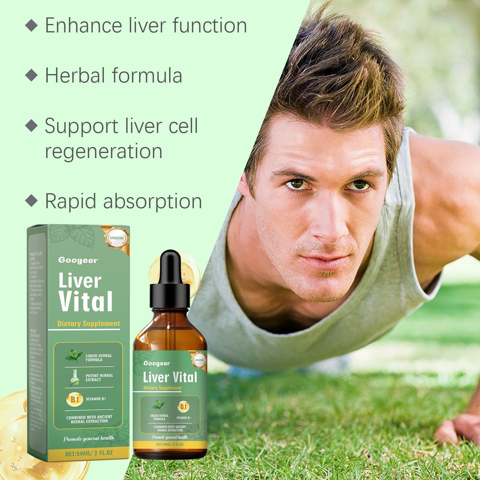 Body Care Supplement, Liver Detox, Herbal Formula, Natural Liver Support ,59ml