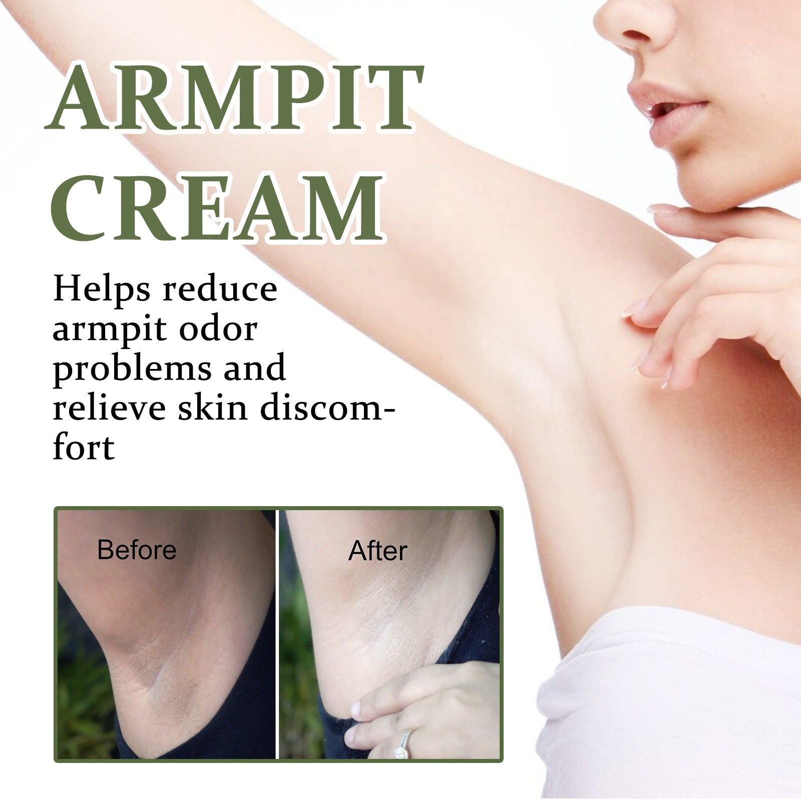 Armpit Brightening Cream, Moisturizing, Skin Lightening, Odor & Irritation Relief ,30g