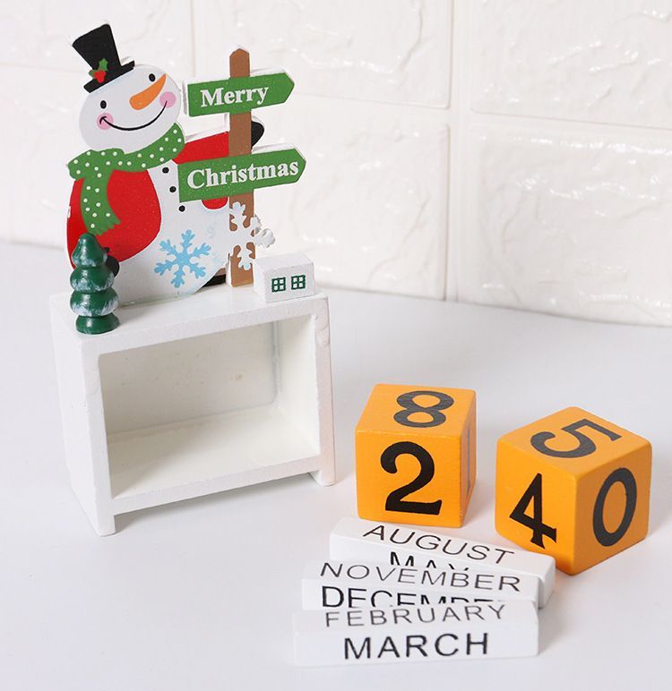 Christmas Calendar Mini Wooden Advent Countdown Calendar Ornaments Gifts