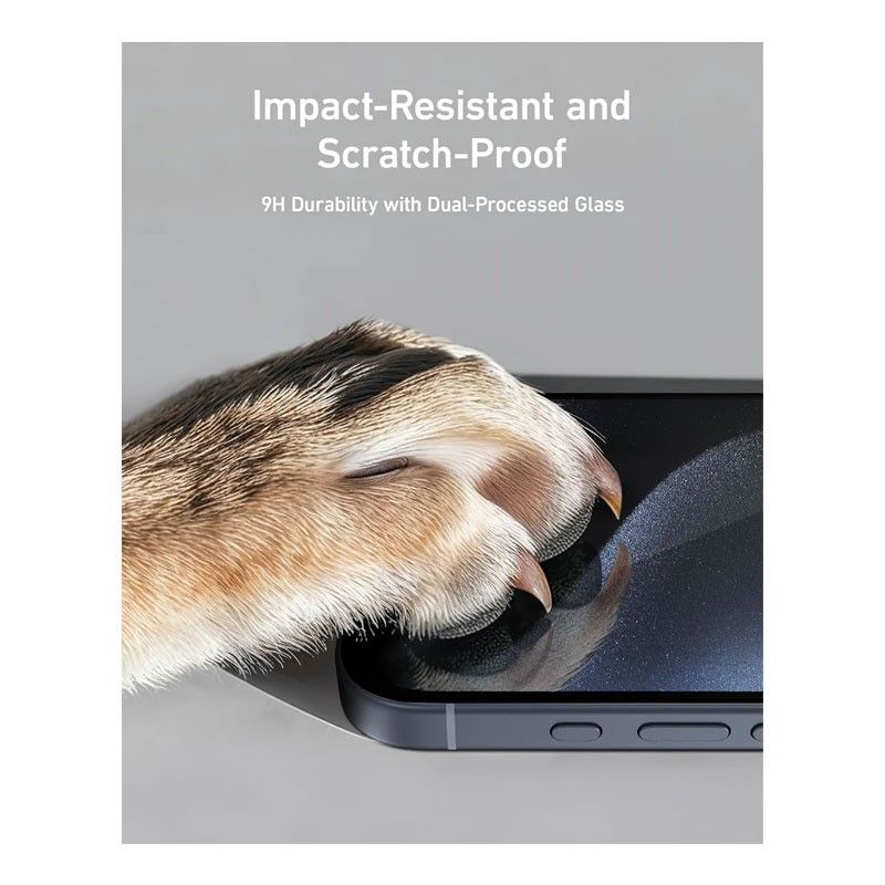 Anker Screen Printing High Definition Tempered Glass Kit for iPhone 16 Pro, Clear