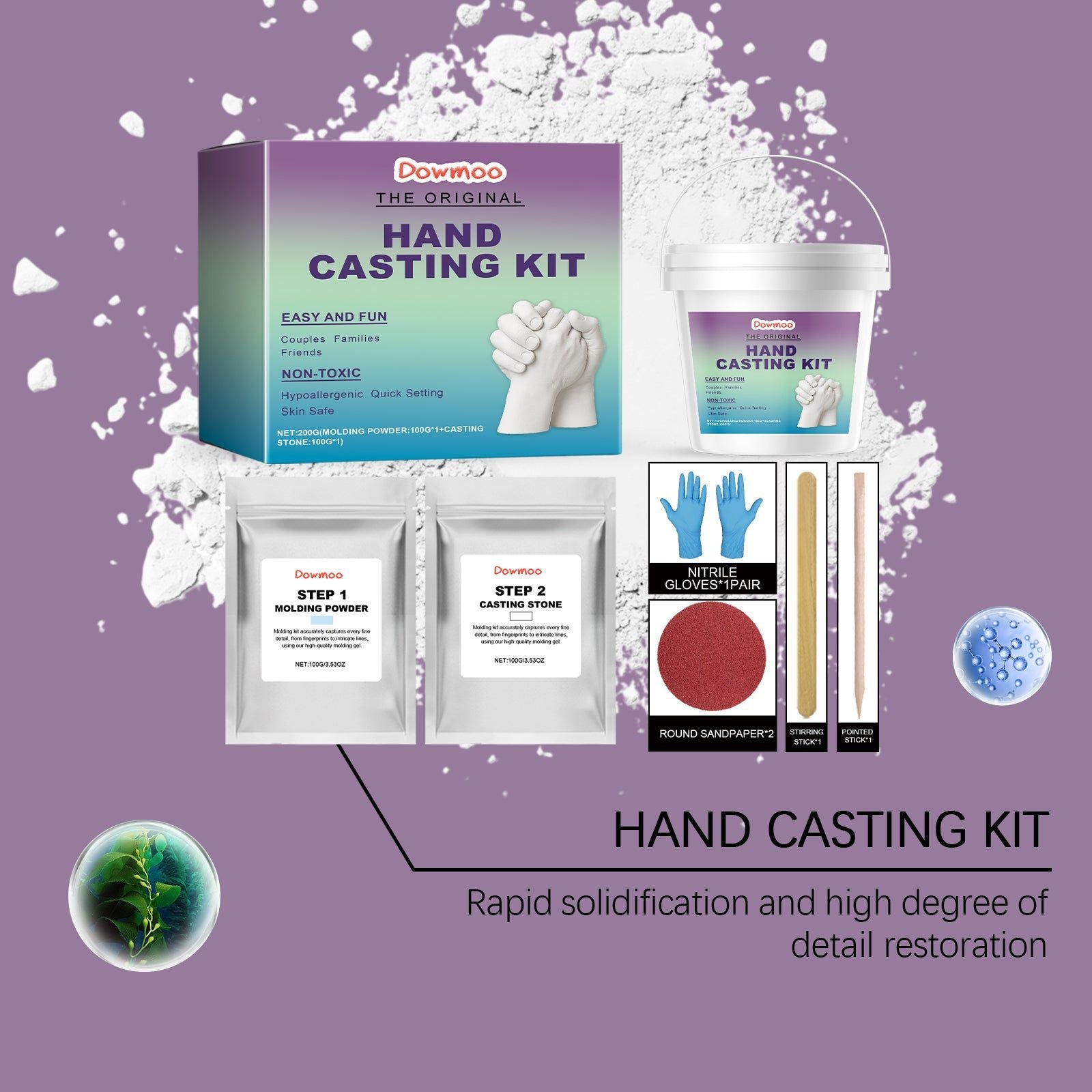 Create Stunning 3D Hand Models with DIY Hand Mask Powder Kit, Easy & Fun ,1set