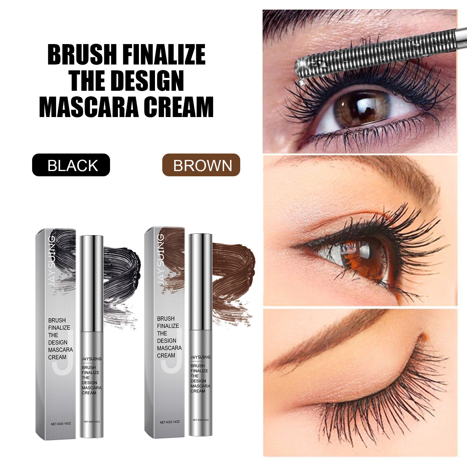 Black and Beautiful Mascara, Volumizing Curling Waterproof Lash Enhancer ,4g