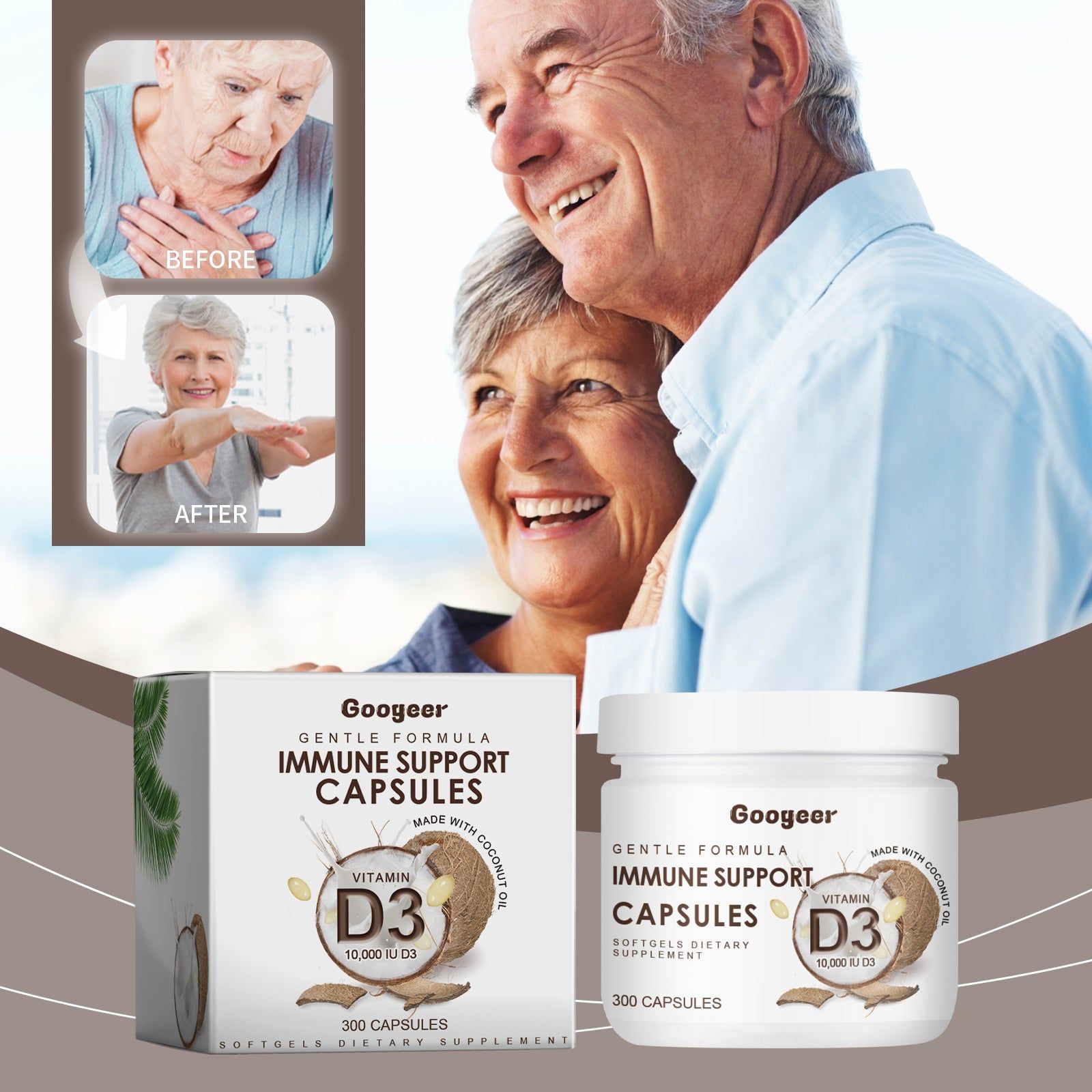 Boost Your Immunity, Daily Immune Support Capsules for Vitality and Health ,300capsules