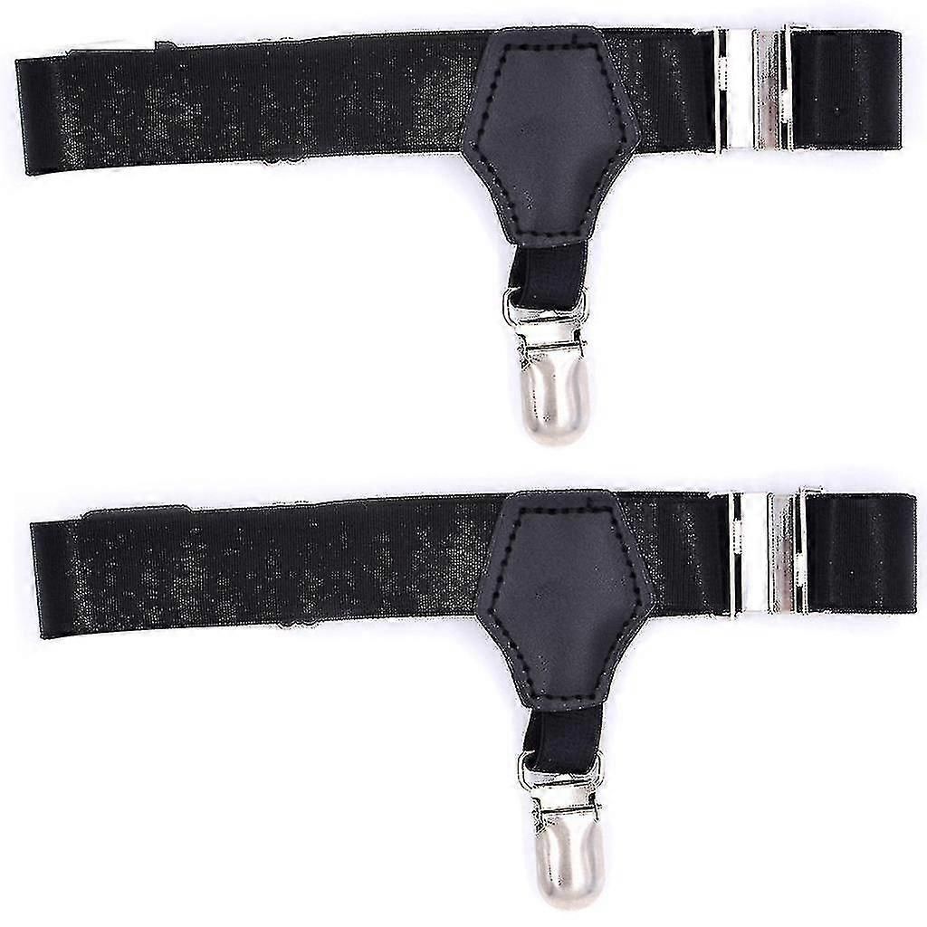 2pcs Elastic Men Sock Suspenders Garter Hold Up Braces Duck Clip Grip Adjustable