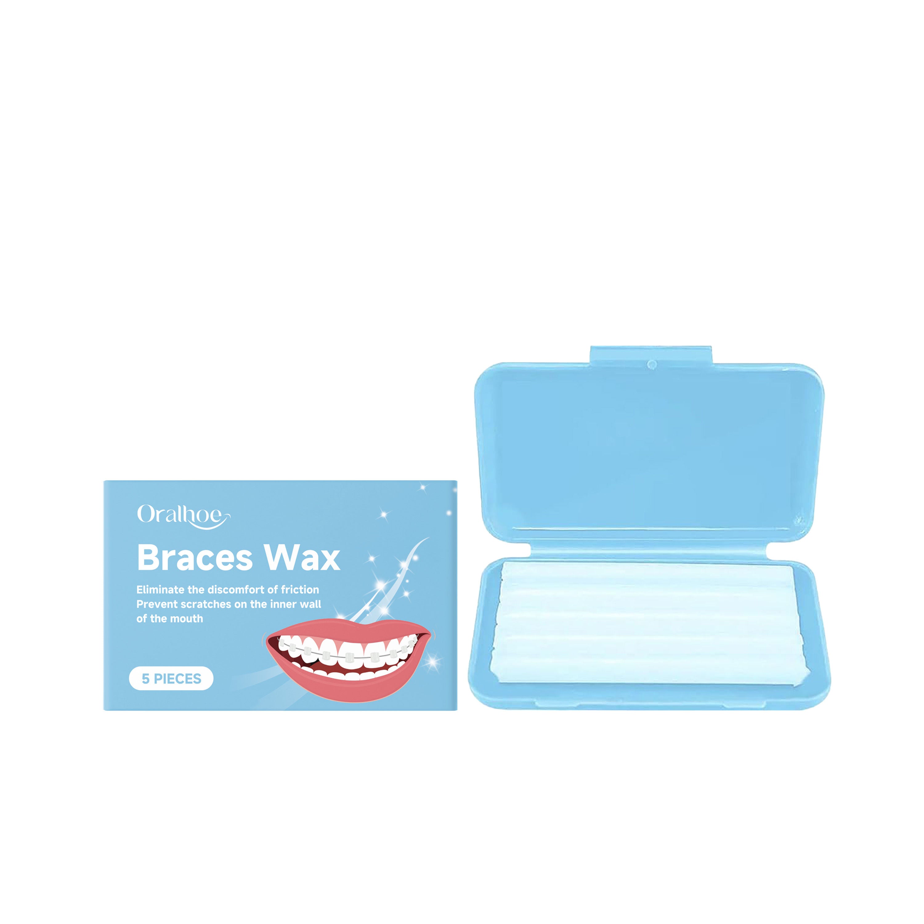 Retainer Wax for Braces, Oral Care, Comfort, Friction Reduction, Safe, Easy to Use ,5pcs