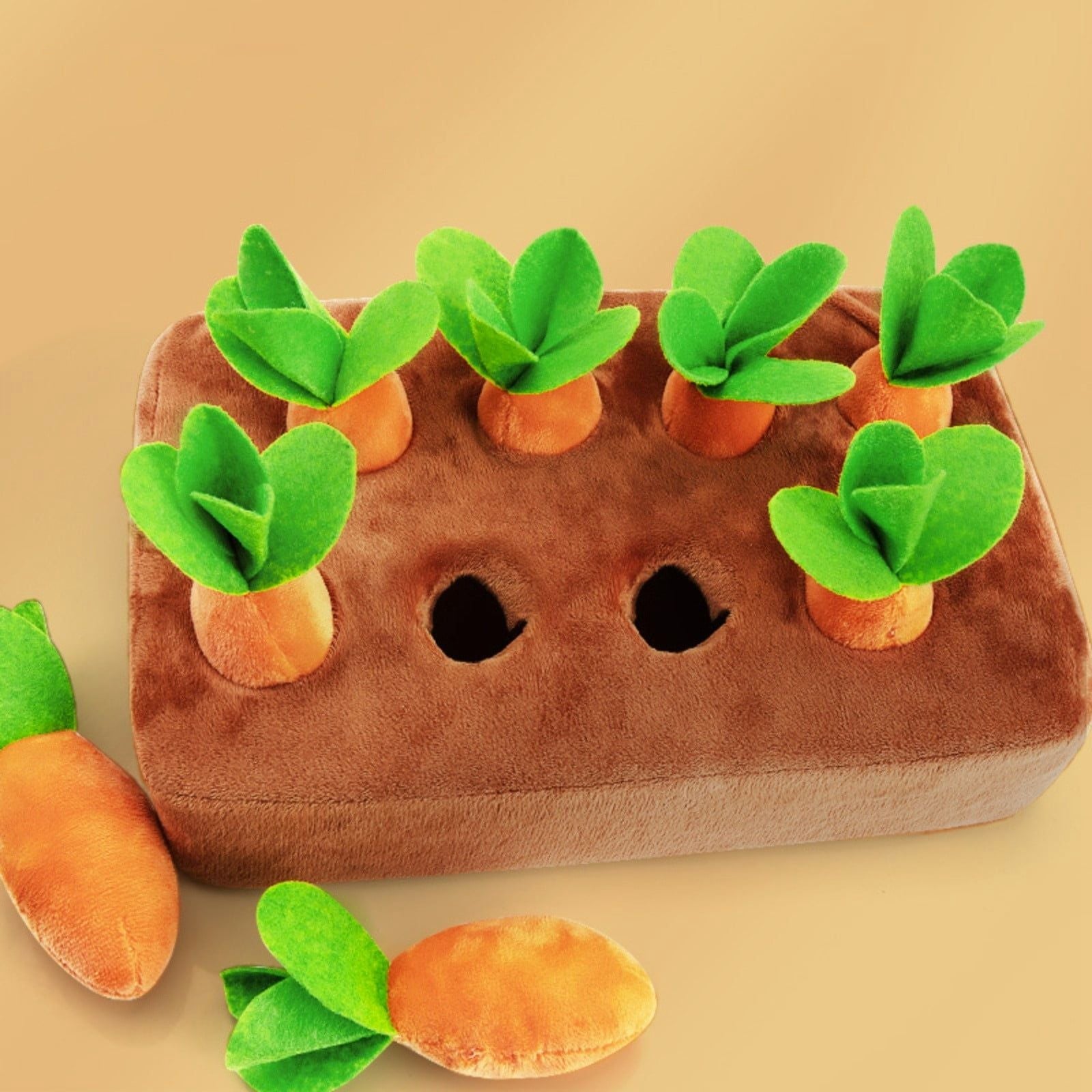 Interactive Plush Carrot Dog Toy Chew Resistant Toys Pet Educational Toys