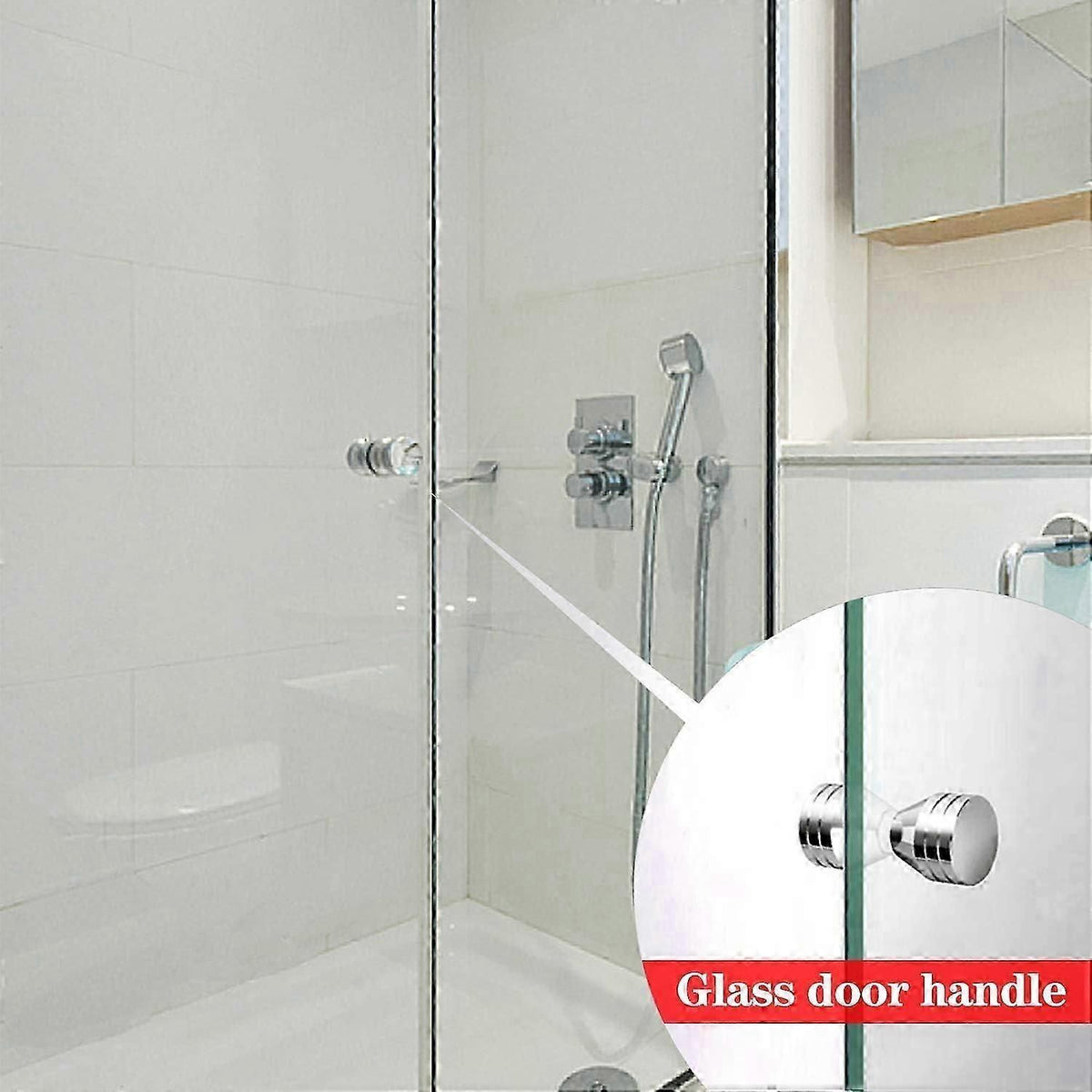 Set Of 2 Stainless Steel Door Handles, Shower Door Handle 6 X 3 Cm Door Handle