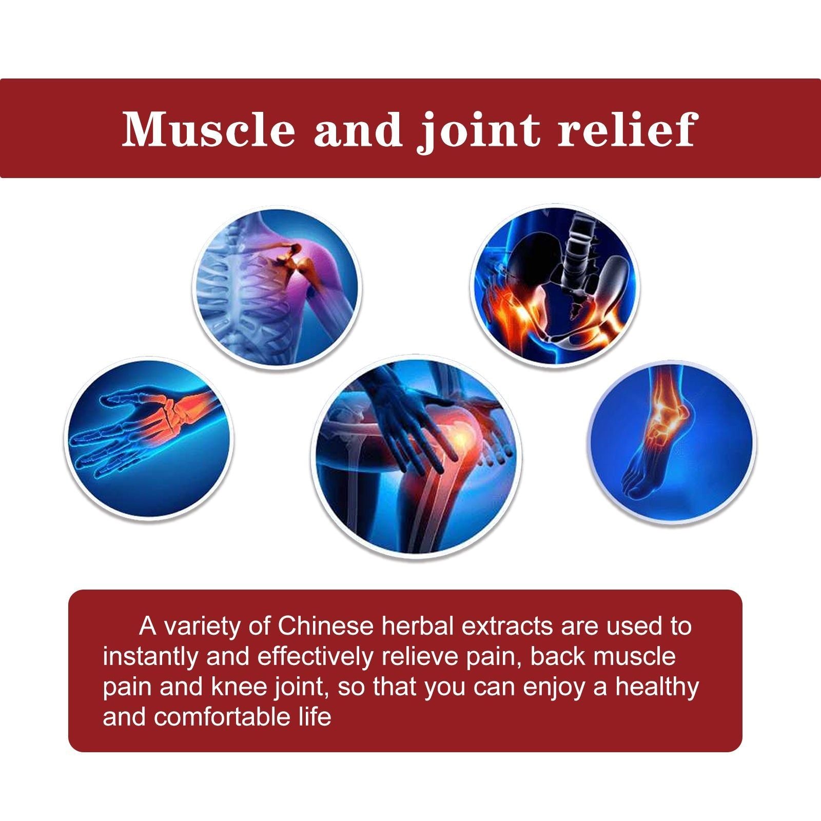Herbal Pain Relief Spray for Back, Knee, Muscle, Joint, Fast-Acting, Natural, External Use ,20g