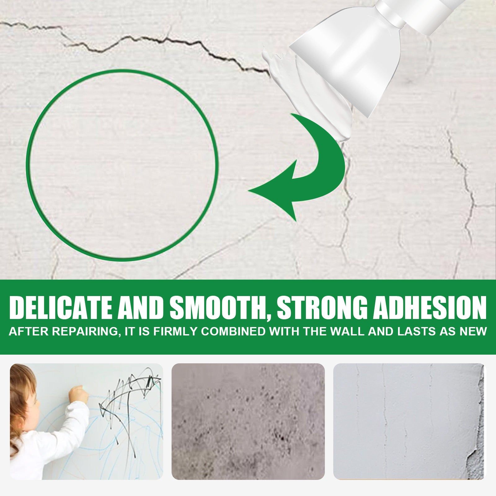 Wall Renovation Repair Paste, Waterproof, Mold Resistant, Easy Fix ,200g