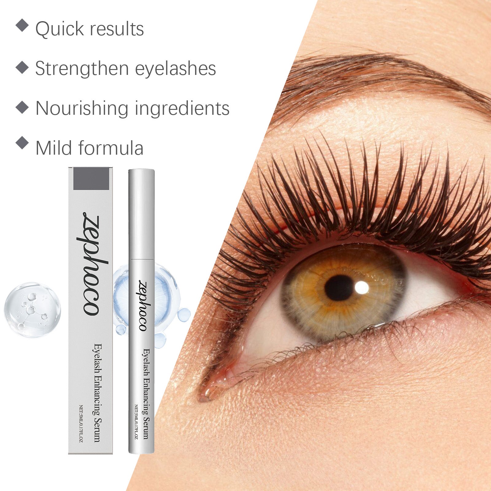 Revitalize Your Curly and Slender Eyelashes, Nourishing Growth and Natural Curl ,5ml