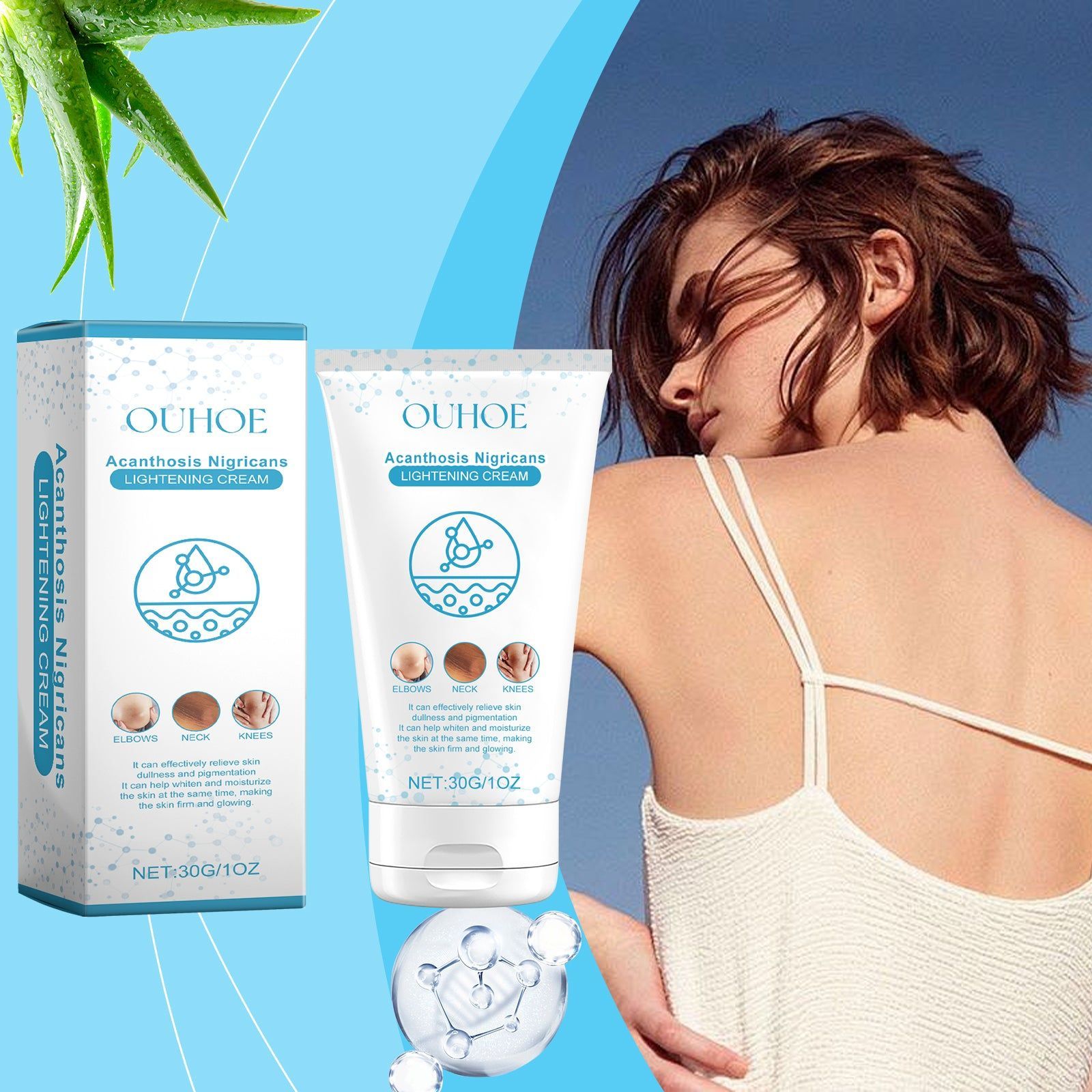 Brightening Skin Cream for Dry & Uneven Tone, Moisturizing, Non-Greasy, Softening ,30g