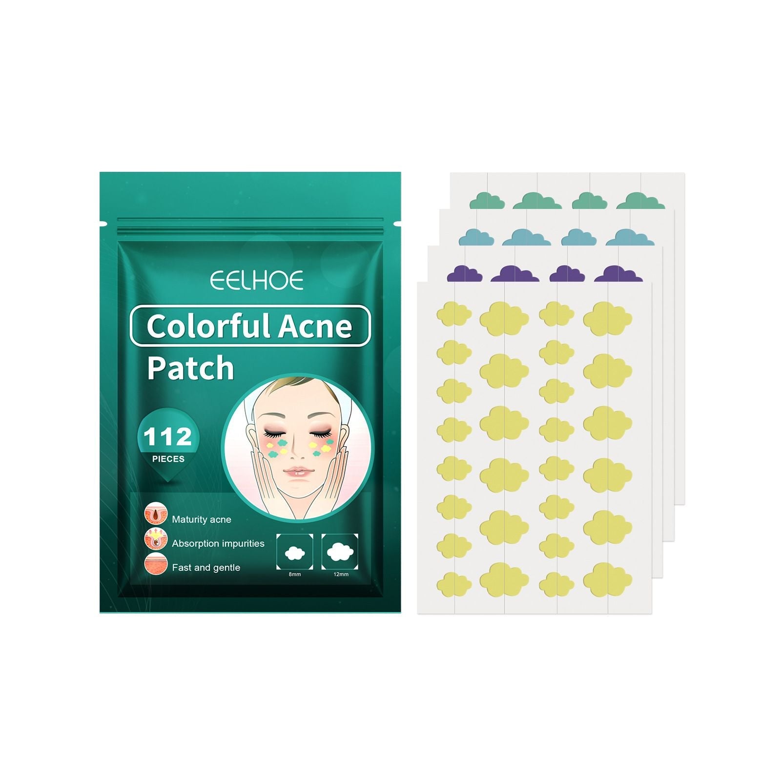 Cartoon Acne Pimple Patches Hydrocolloid Spot Stickers 112pcs
