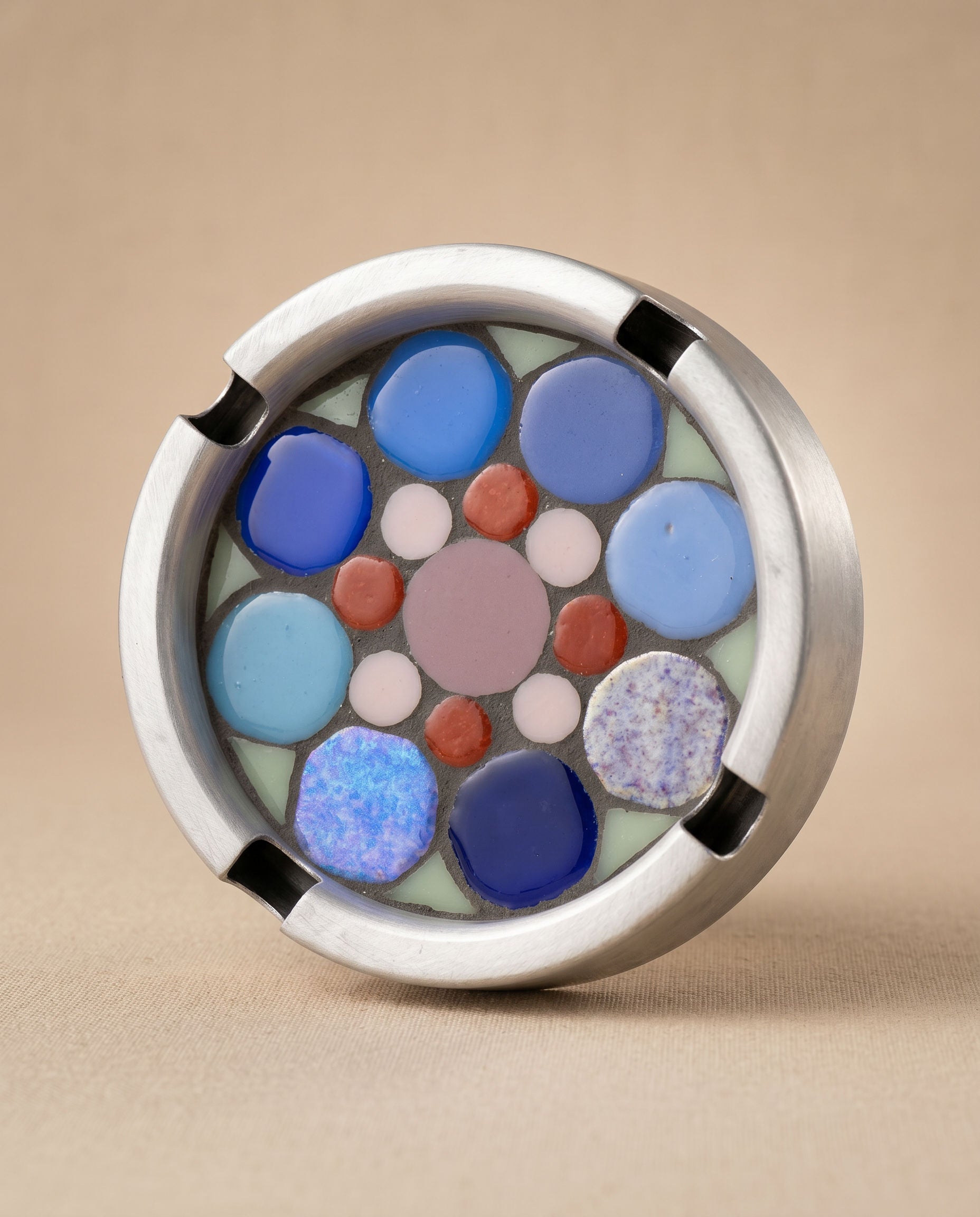Dana Adada Small Metal Mosaic Ashtray