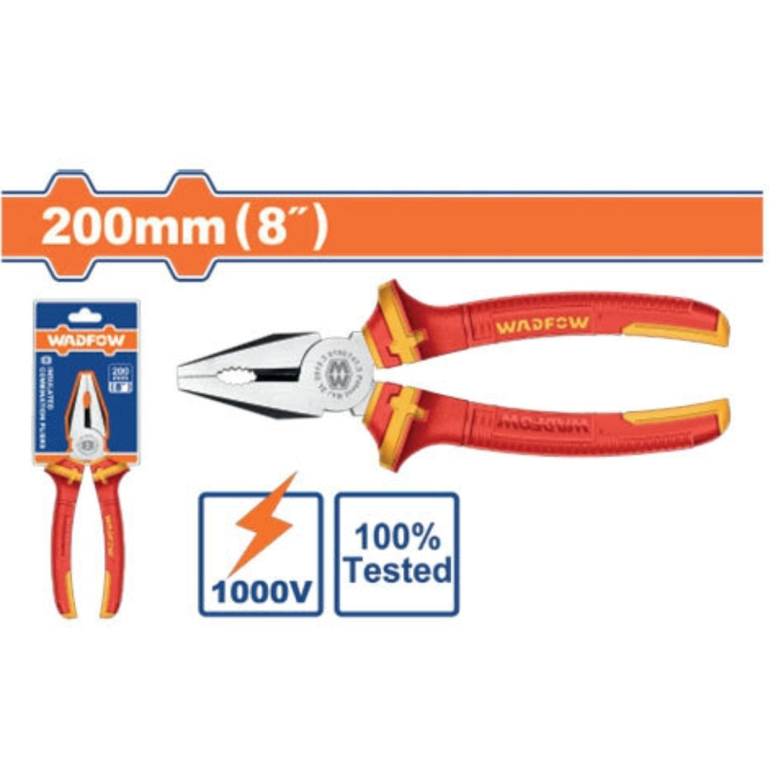 WADFOW Insulated Combination Pliers, 8"/200 mm