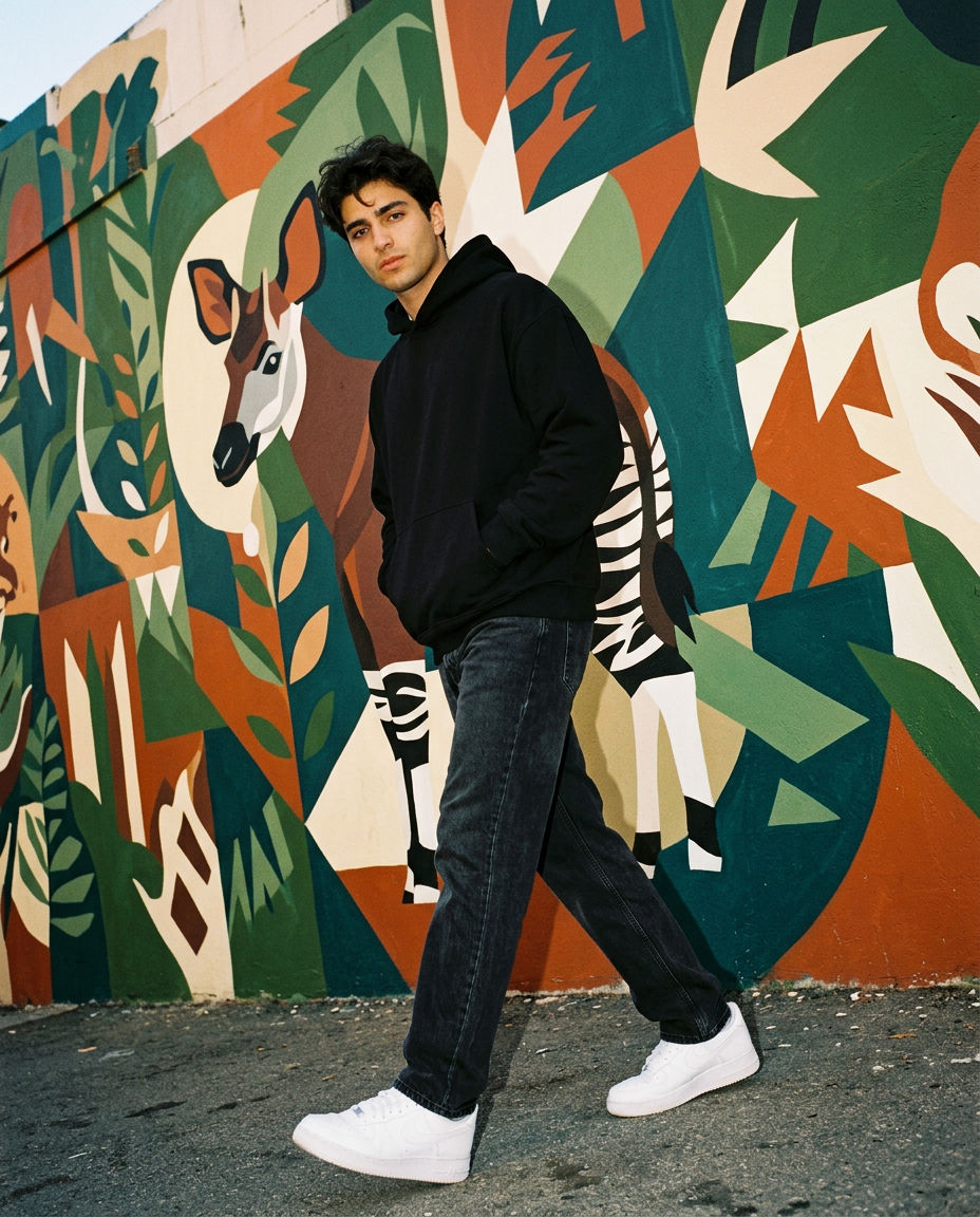 Okapi Black Canopy Hoodie