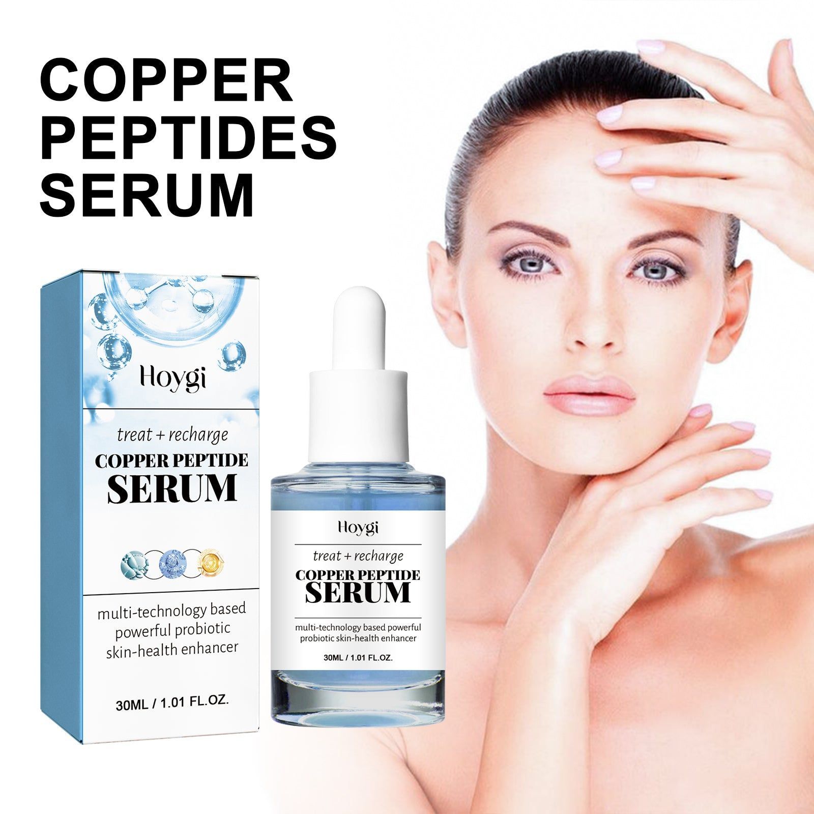 Copper Peptides Serum for Pore Tightening, Anti-Aging, Hydrating, Brightening ,30ml