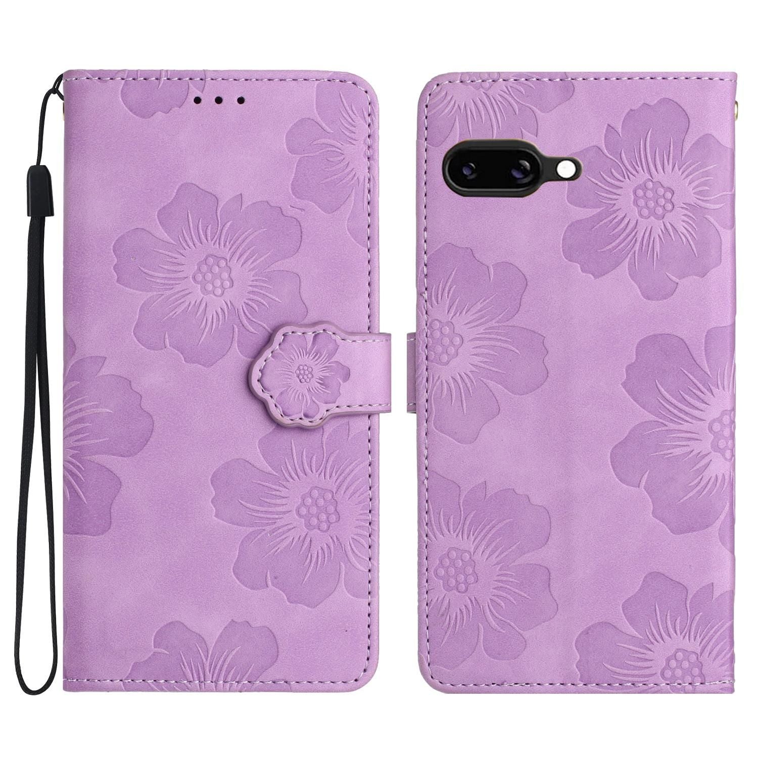 Flower Embossing Leather Case For Google Pixel 9a