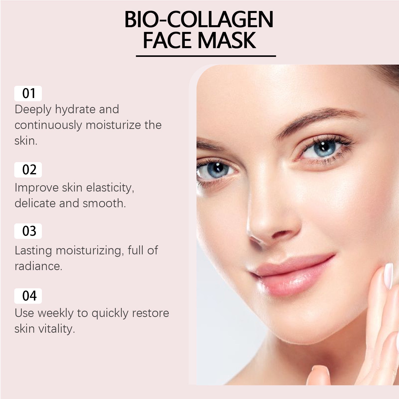 Deep Hydrating Facial Mask, Moisturizing Skin Care, Brightening & Pore Smoothing ,4pcs