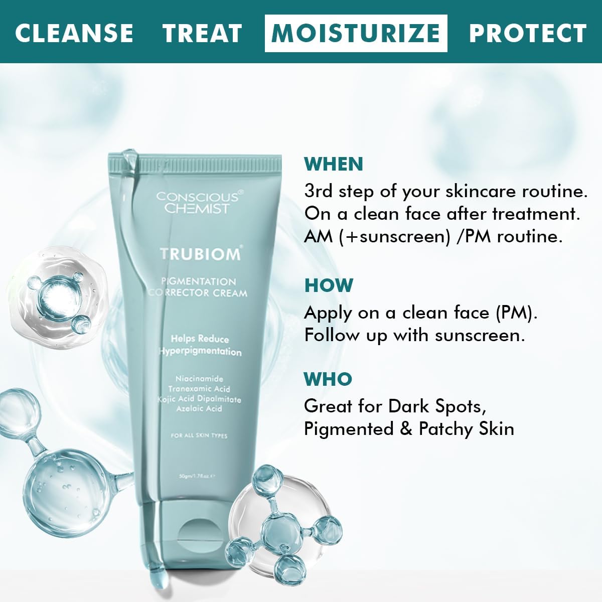 Conscious Chemist Kojic Acid Face Cream | 50g | - Trubiom